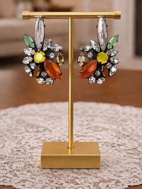 Stunning Vintage Faux Bling Ear Cuffs Earrings